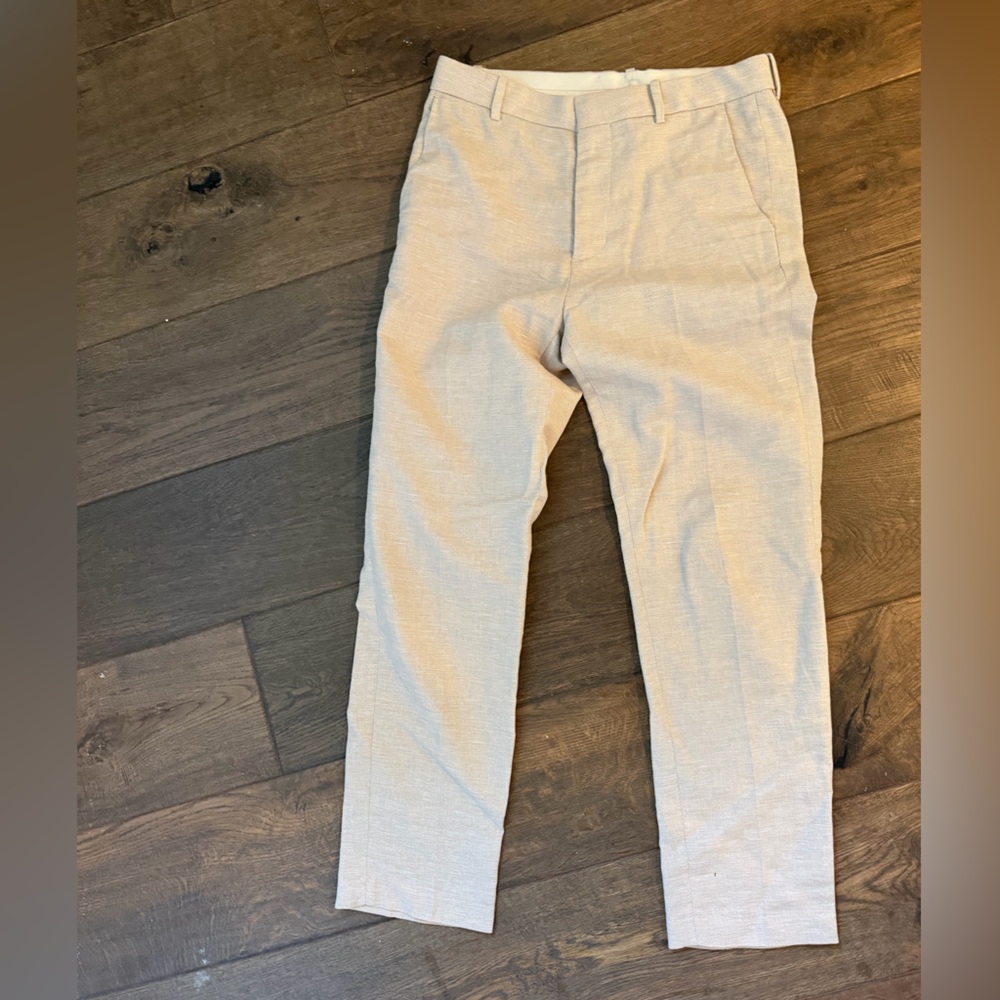 H&M Beige Trousers Linen Cotton Boys